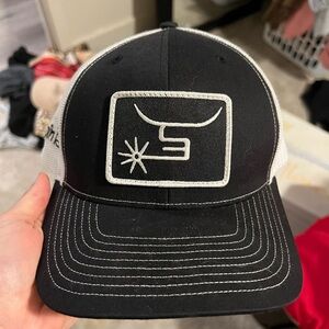 Spin em Black and White Mesh Trucker Hat